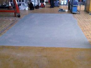 Damaged area repaired with Belzona 4131 (Magma Screed)
