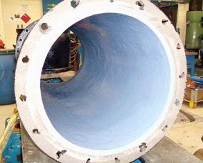Pump casing after coating with Belzona 1341