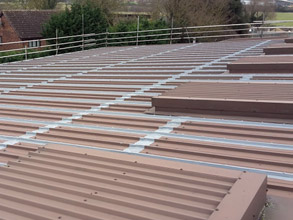 Waterproofed and protected roof using Belzona 3111 (Flexible Membrane)