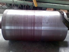Drive roller with old rubber cladding removed